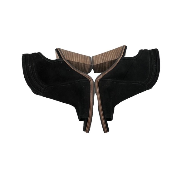 Vince Camuto Black Peep Toe Stacked Block Heels Size 7 1/2 Women’s - Picture 7 of 9